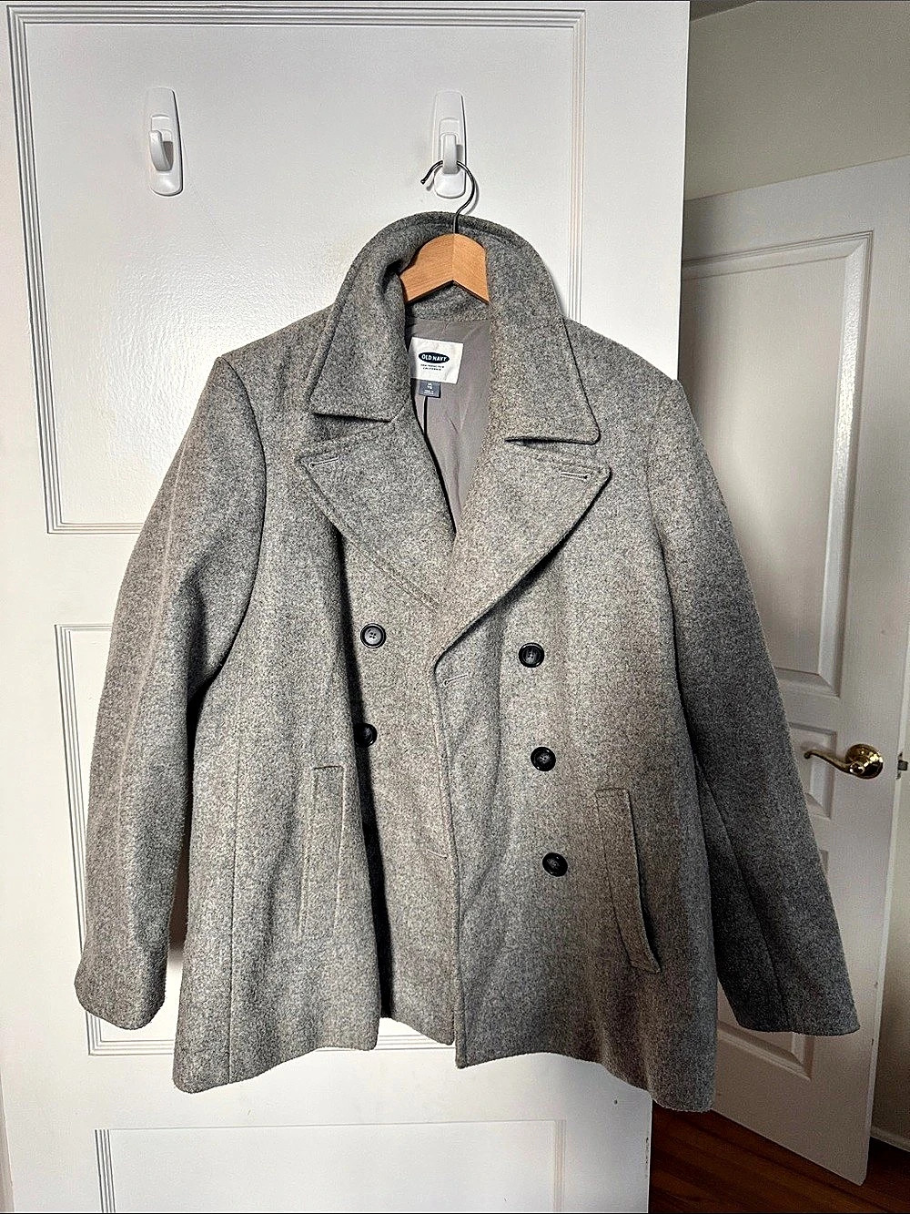 Old Navy Wool-Blend Peacoat Women's Gray Size XL